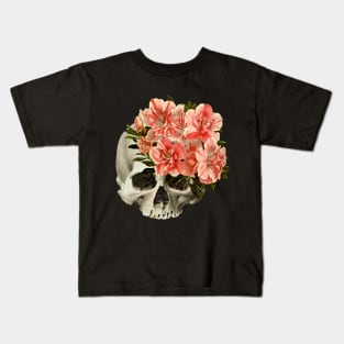 skull flower vintage illustration Kids T-Shirt